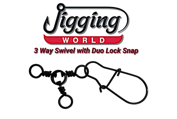 Jigging World 3 Way Swivels with Duo Lock Snap – Grumpys Tackle