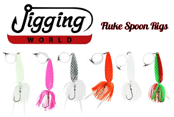 best size hook for fluke fishing Jigging World Fluke Spoon Rigs – Grumpys Tackle