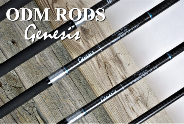 gene's custom fishing rods ODM Genesis Surf Rod – Grumpys Tackle Built with a Dual Color:Black Grape Blue Glitter Power Pro Super 8 Guide Manufacturer__Fuji