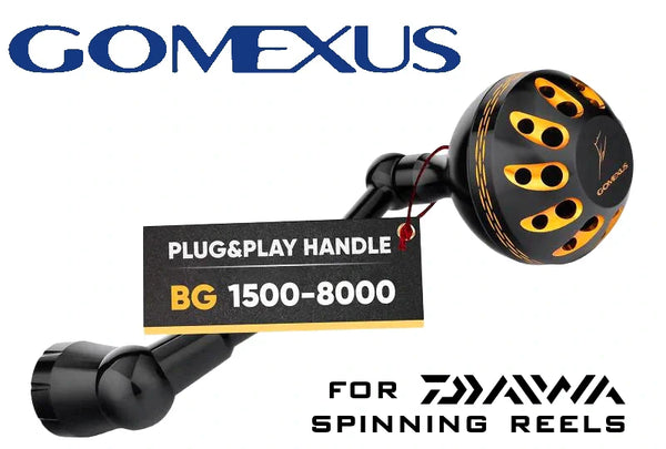 daiwa bg4000 reel handle replacement Gomexus Plug&Play Aluminum Power Handle For Daiwa BG Spinning Reel – Grumpys Tackle