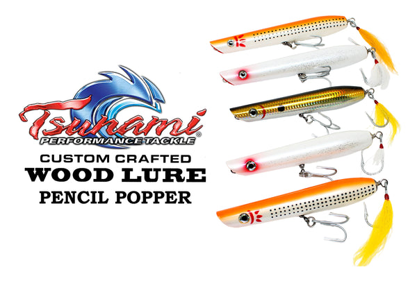 Tsunami Custom Crafted Wood Pencil Popper – Grumpys Tackle
