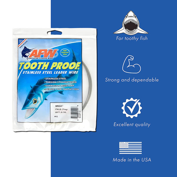 American Fishing Wire Toothproof Stainless Steel Leader Wire