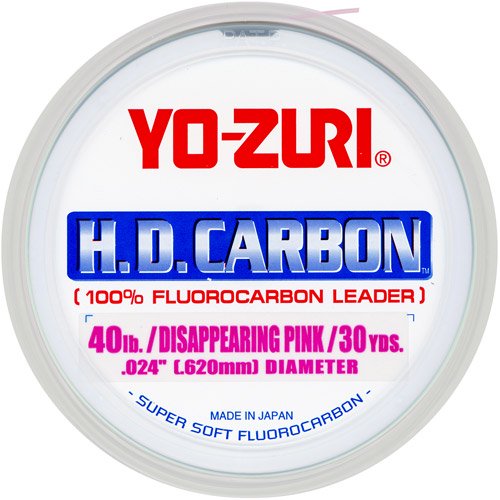 Yo-Zuri HD Disappearing Pink Fluorocarbon Leader 30yd - 50 lb