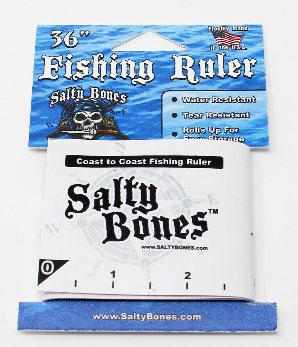Salty Bones Coast To Coast Vinyl Fishing Ruler – Grumpys Tackle