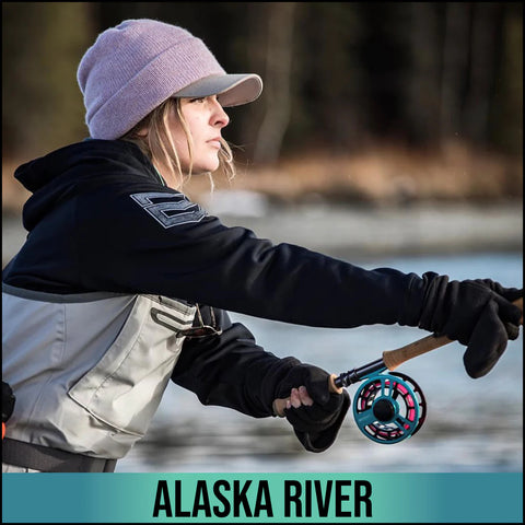 Glacier Glove Alaska River Windproof Flip Mitt, Black, XL