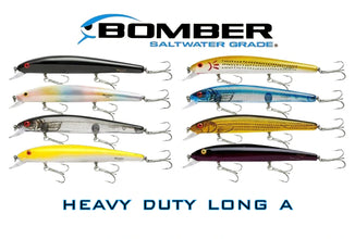 black bomber fishing lure Bomber Heavy Duty Long A BSW16AXSIL Silver Flash Blue Back
