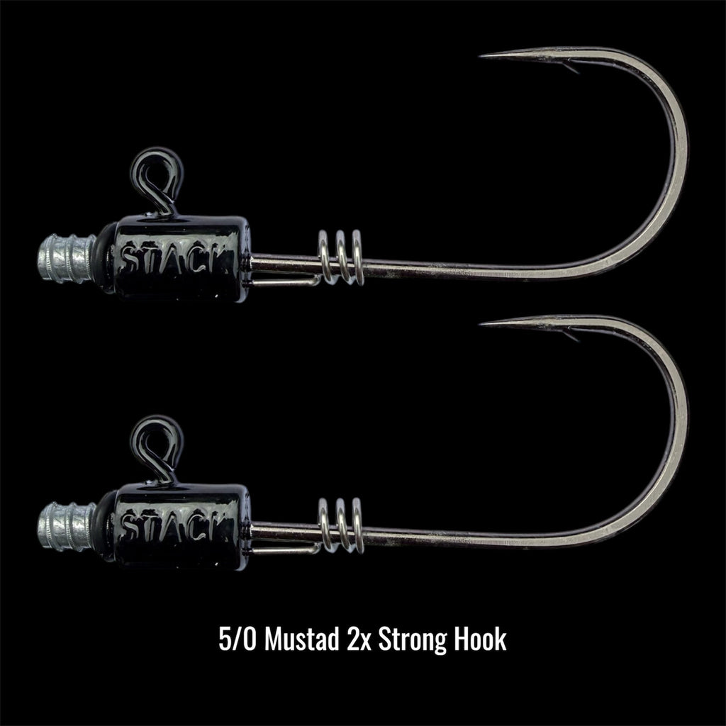 double fishing lure replacement hook hangers Stack Tackle Replacement Hooks- 5/0 Screwy Head Jigs – Grumpys Tackle