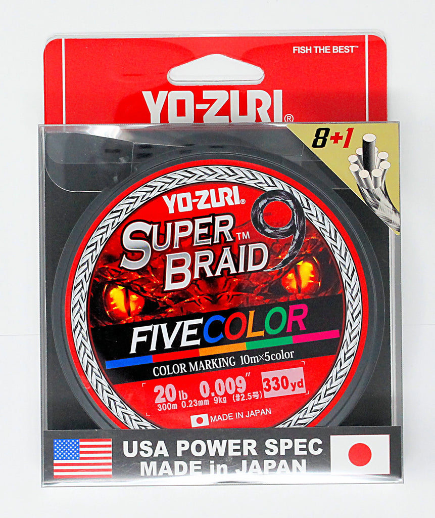 Yo-Zuri Super Braid 9 5-Color 15Lb 330Yd