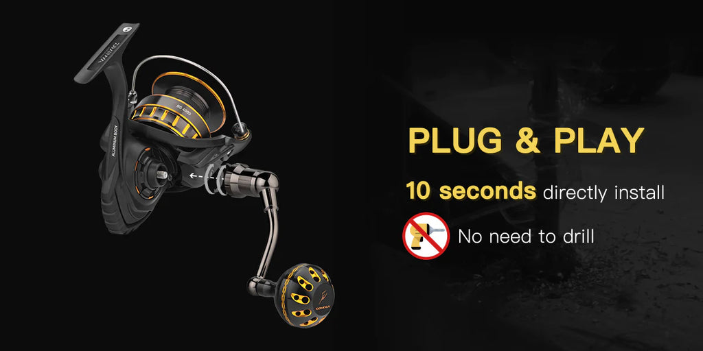 Gomexus Plug&Play Aluminum Power Handle For Daiwa BG Spinning Reel – Grumpys Tackle