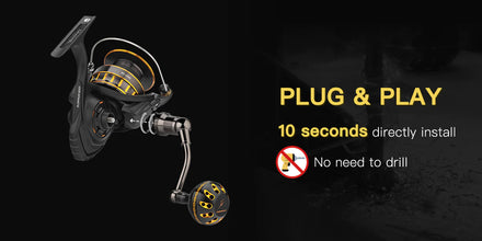 Gomexus Plug&Play Aluminum Power Handle For Daiwa BG Spinning Reel