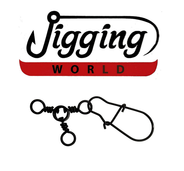 Jigging World 3 Way Swivels with Duo Lock Snap