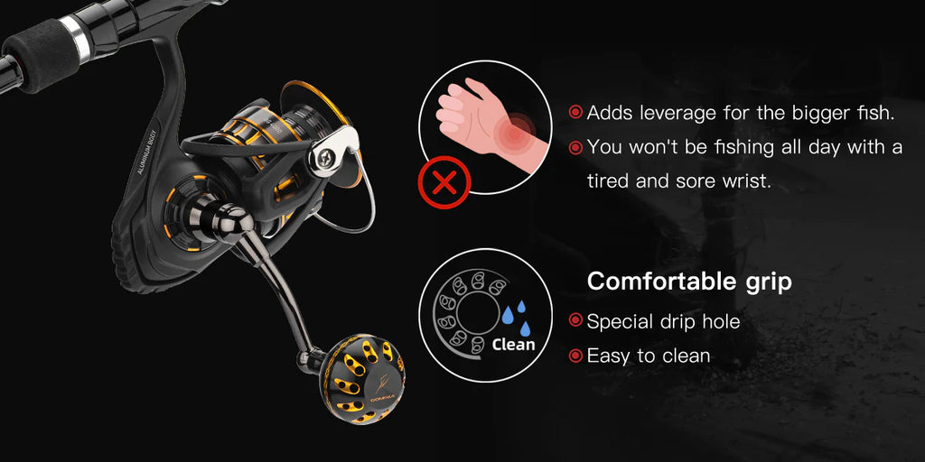 daiwa bg 500 reel handle Gomexus Plug&Play Aluminum Power Handle For Daiwa BG Spinning Reel