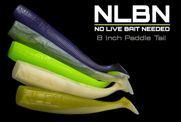 No Live Bait Needed (NLBN) 8 Inch Paddle Tail Swimbait