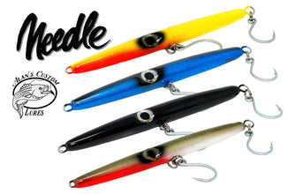 epoxy needle fish lures Charter Grade Perfect Needle: 7" 3oz CG Olive their streamlined design allows them to cut through the wind for long casts Hogy Epoxy Jig with VMC