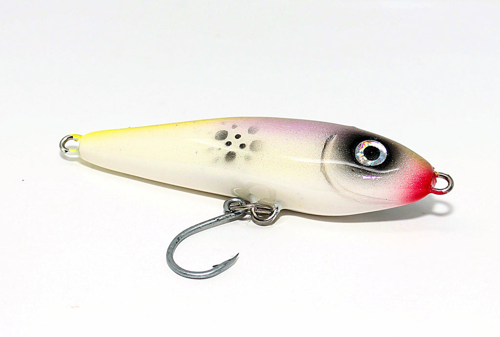aw fish lures co. Alan's Custom Twitch/Glide Bait Quantity:2 Pack (Matching Keys) wired-baits Built with oversized 4x AUTOMATIC SPRING LOADED FISH