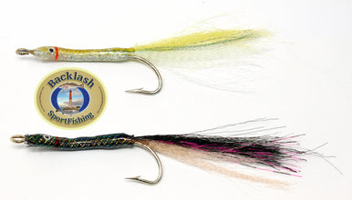 ambush fishing hooks Rich's Bucktails Flowage Flame while the slight downturned eye helps the fly hang correctly in the water Backlash Sportfishing AVA and Tin