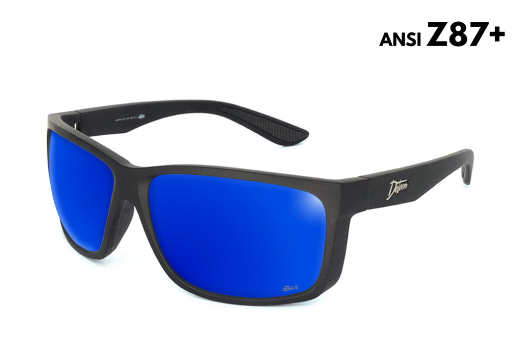 Detour Sunglasses - Breach - Matte Black - Deep Blue Polarized