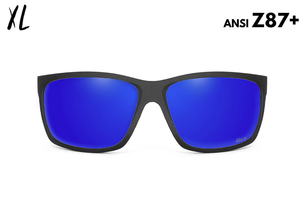 Detour Sunglasses - Breach XL - Matte Black - Deep Blue Polarized