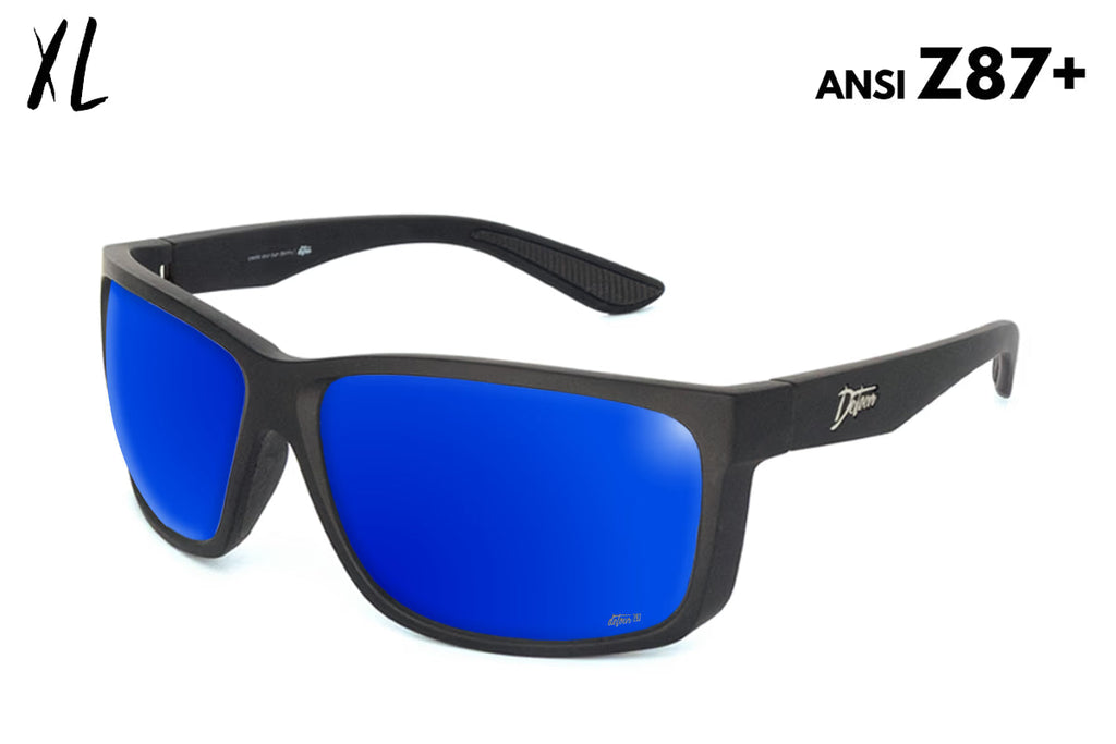 Detour Sunglasses - Breach XL - Matte Black - Deep Blue Polarized