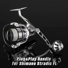compatible handle for shimano stradic 4000fj reel Gomexus Hunter Series Plug&Play Aluminum Power Handle For Shimano Spinning Reels