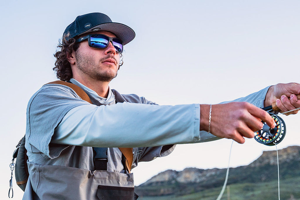 Detour Sunglasses - Breach - Matte Black - Deep Blue Polarized