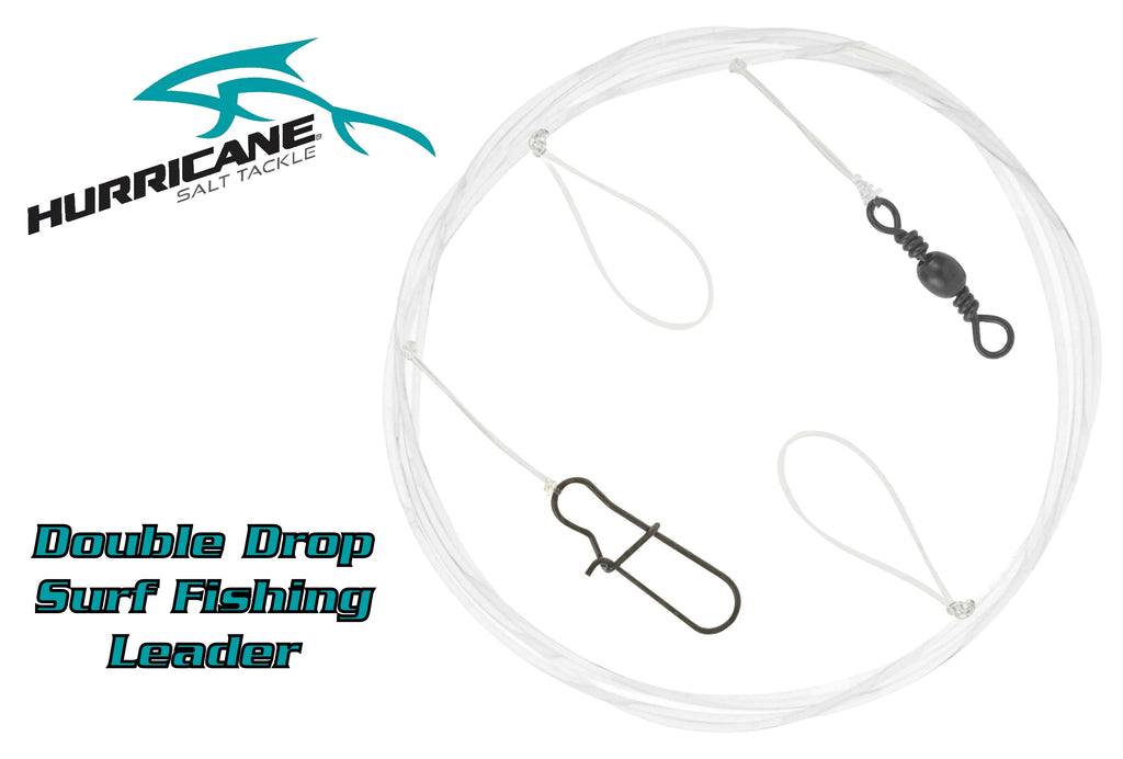 Hurricane SL-30 Double Drop Surf Leaders, 30lb, 10pk
