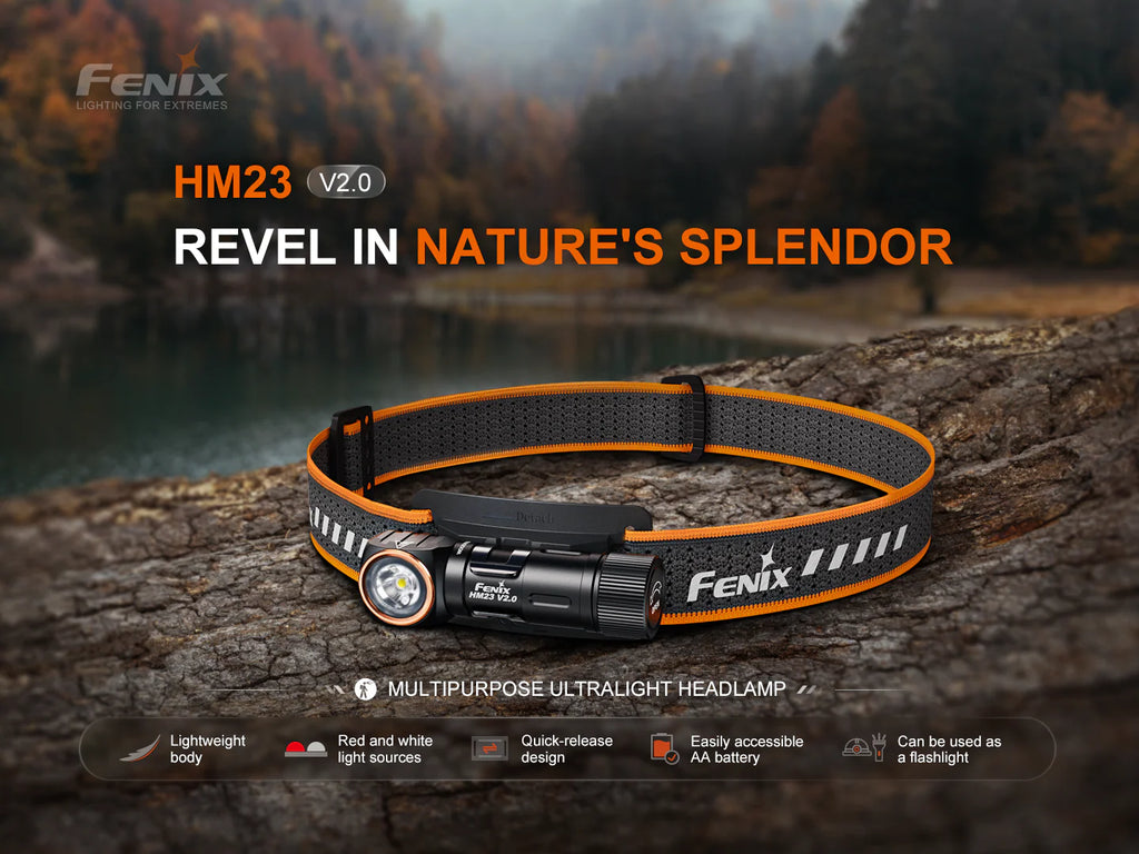 Fenix HM23 V2.0 Lightweight Detachable AA Headlamp – Grumpys Tackle