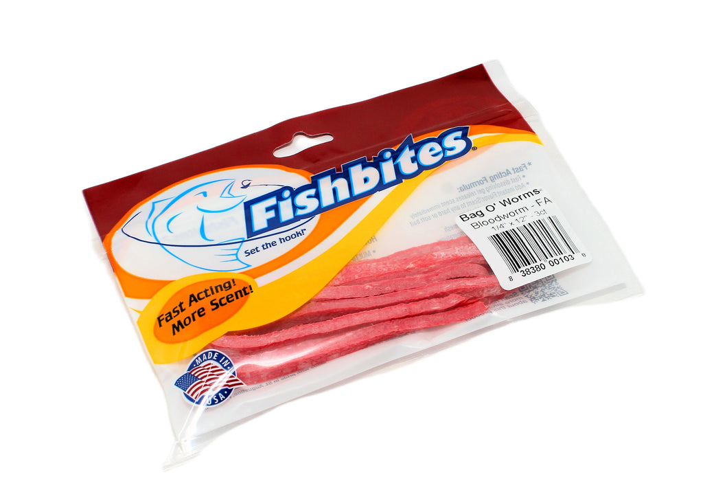 Fishbites Bag O'Worms Bloodworm, Red