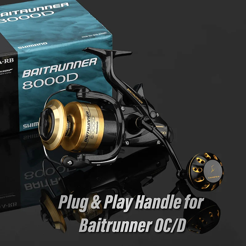 shimano baitrunner d 6000 spinning reel Gomexus Plug&Play Aluminum Power Handle For Shimano Baitrunner D Spinn – Grumpys Tackle