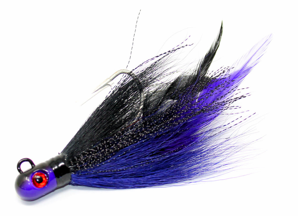 buck tail fishing lures Grumpys Tackle Pro Series Bass Bucktail 1 oz / Chartreuse