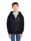 Grumpys Tackle Youth Embroidered Full Zip Hooded Sweatshirt