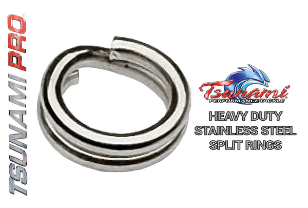 Tsunami Heavy Duty Stainless Steel Split Rings – Grumpys Tackle