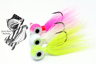 bucktail-jigs-saltwater-hair-jigs-head -fishing-lures-assorted kit Jersey Shore Bucktails Round Head Bucktail Jig – Grumpys Tackle