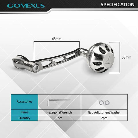 Gomexus Plug&Play Aluminum Power Handle For Shimano Stradic FM