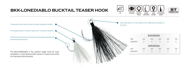 BKK LONEDIABLO Bucktail Teaser Hook