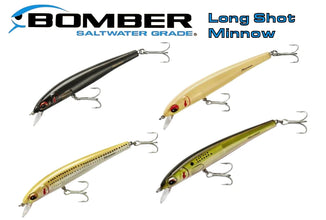 bomber 612 fishing lures Bomber Long Shot Minnow 6in Black