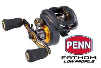 baitcast penn reels mag Fathom Low Profile Reel High Speed (Power Handle) Musky Shop Penn Fathom Low Profile Reel