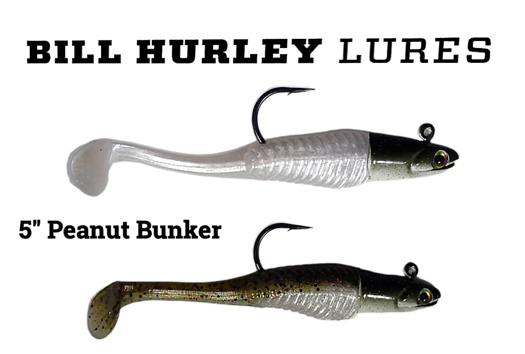 binsky fishing lure Bill Hurley Lures 5" Peanut Bunker Saltwater Swim Bait – Grumpys Tackle