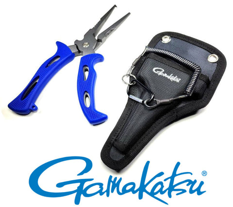 Gamakatsu Stainless 45 Degree Fishing Pliers with Sheath