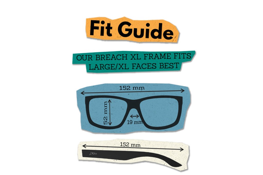 Detour Sunglasses - Breach XL - Matte Black - Deep Blue Polarized