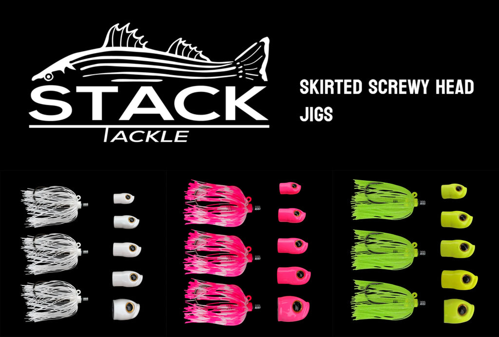 Stack Tackle Skirted Screwy Head Jigs – Grumpys Tackle