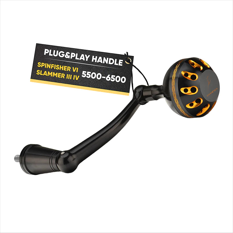 Penn International 50 GOMEXUS Gold Power Handle Upgrade For Penn Spinfisher VI, Slammer III/IV 5500-6500 Reels Gomexus For Penn Penn International 50 GOMEXUS Gold Power Handle Upgrade For Penn Spinfisher VI, Slammer III/IV 5500-6500 Reels Gomexus For Penn
