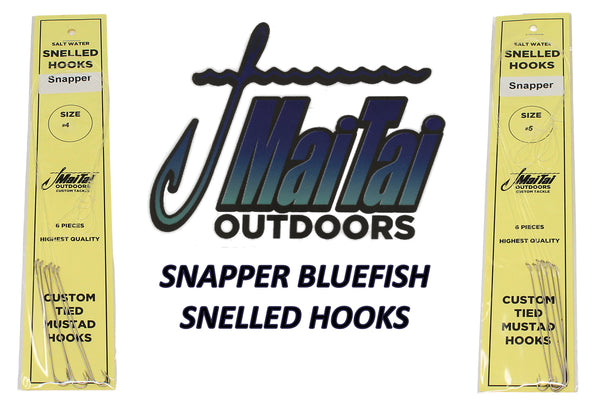 MaiTai Snelled Hooks - Snapper Bluefish