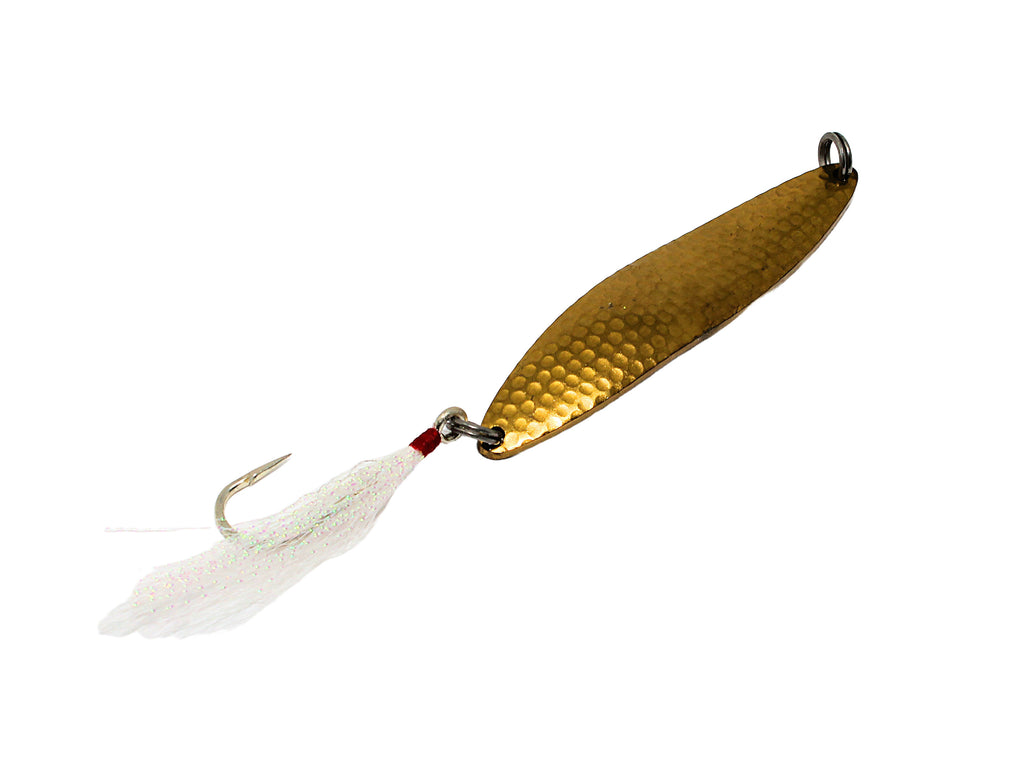 Run Off Lures Brass Spoon, 1-1/4oz, Gold