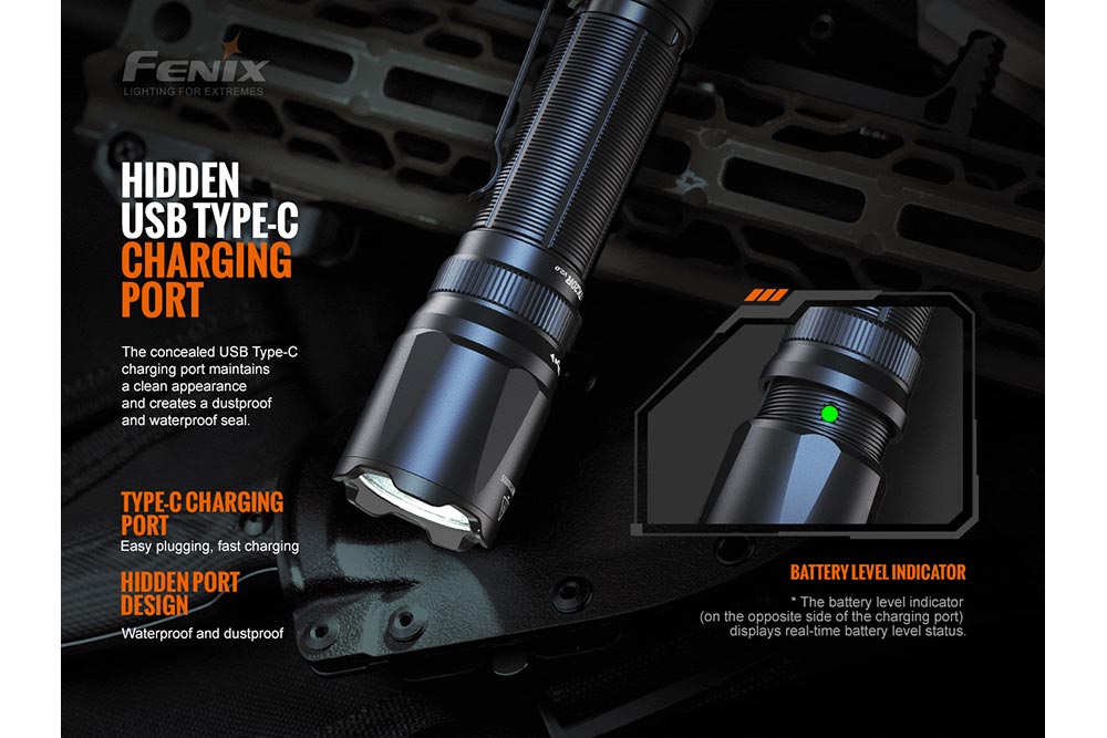 fenix flashlight battery indicator Fenix TK20R V2.0 Rechargeable Flashlight