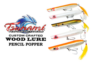 Tsunami Custom Crafted Wood Pencil Popper – Grumpys Tackle
