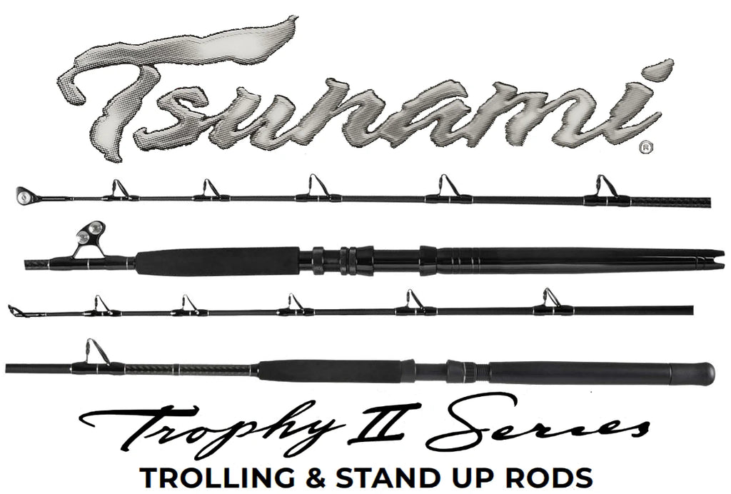 Tsunami Trophy Series II Stand Up and Trolling Rods – Grumpys Tackle