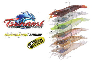 グロデベ　Candy Shrimp TOKYO GAS ルアー Tsunami Holographic Shrimp – Grumpys Tackle