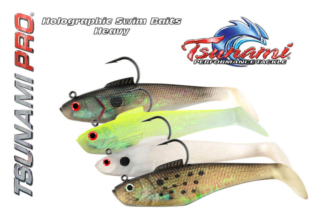 Tsunami Pro Holographic Heavy Swim Baits – Grumpys Tackle