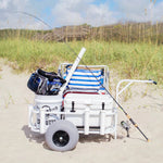 Sea Striker Balloon Beach Wheel Deluxe Pier & Surf Cart